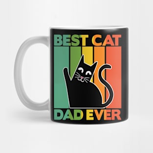 Best Cat Dad Ever Retro Vintage Daddy Gift Cats Mug